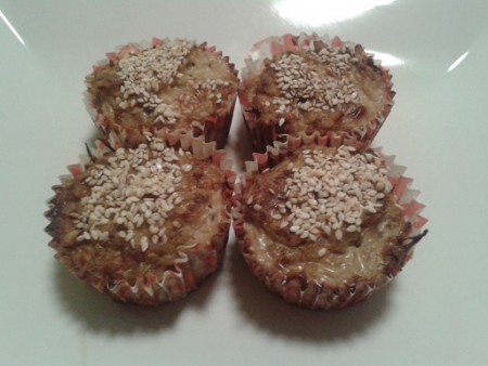 Bulguros-húsos muffin